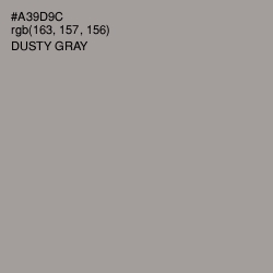 #A39D9C - Dusty Gray Color Image